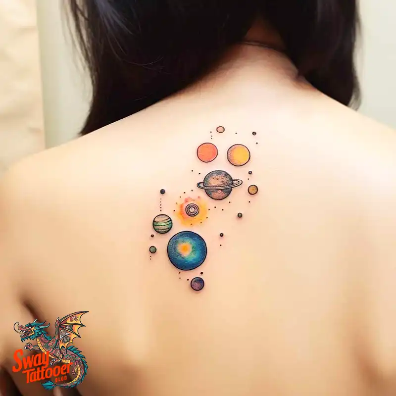 50 Solar System Tattoo Design Ideas: Out of This World Art 6 solar system tattoo