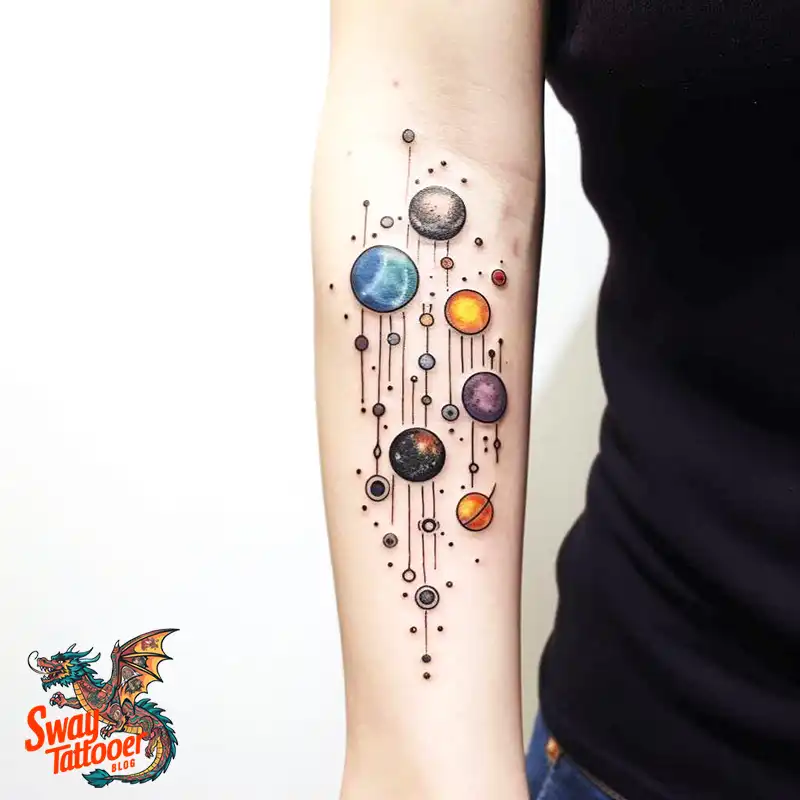 50 Solar System Tattoo Design Ideas: Out of This World Art 5 solar system tattoo