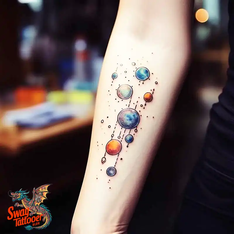 50 Solar System Tattoo Design Ideas: Out of This World Art 4 solar system tattoo