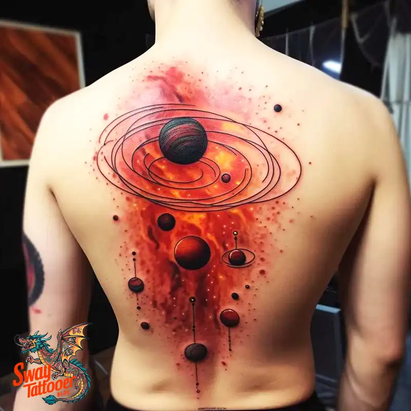 50 Solar System Tattoo Design Ideas: Out of This World Art 46 solar system tattoo