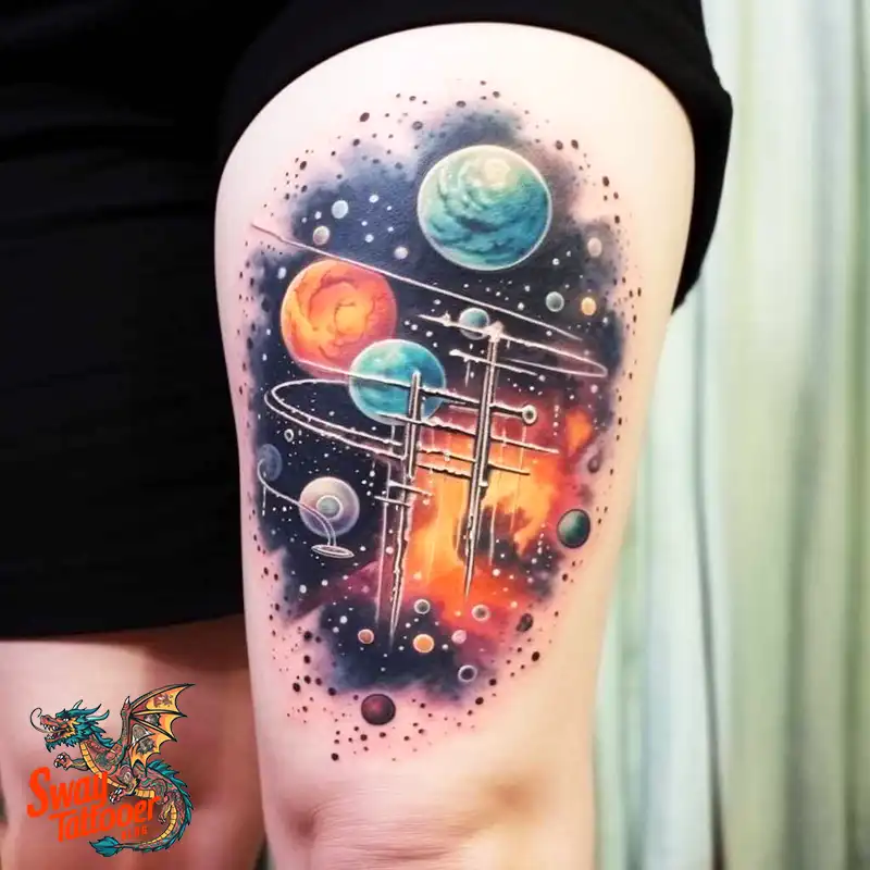 100 Space Tattoo Design Ideas: Exploring the Cosmos in Ink 23 space tattoo