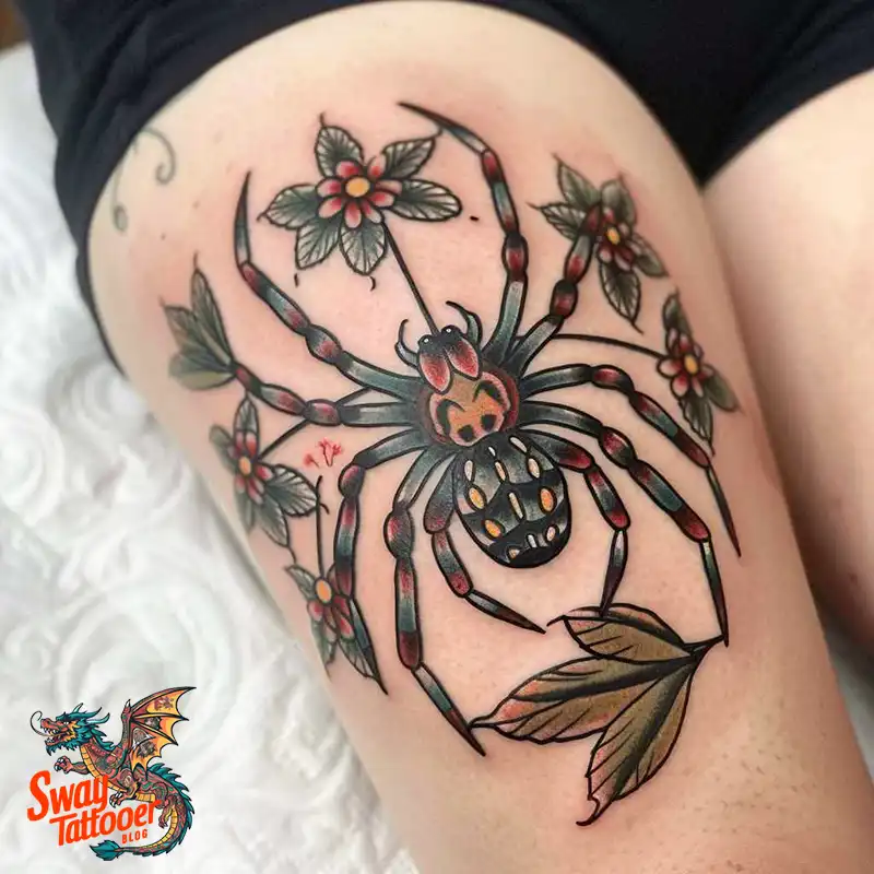 100 Spider Tattoo Design Ideas: Weaving Art and Symbolism 86 spider tattoo