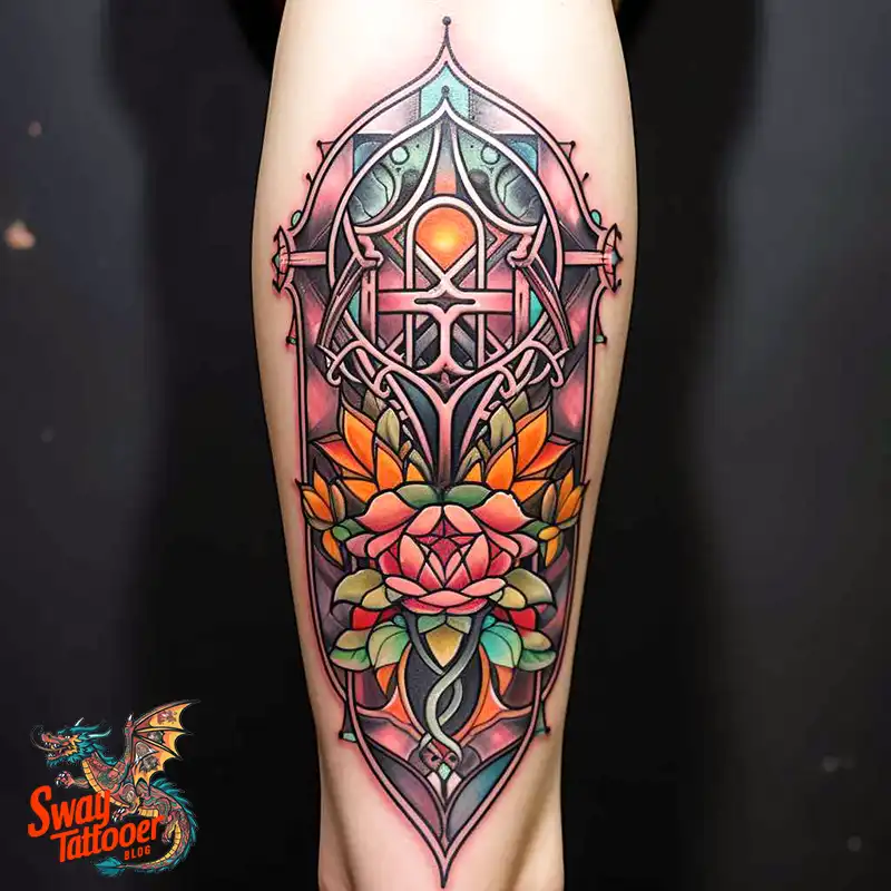 60 Stained Glass Window Tattoo Design Ideas You Can Wear 44 stained glass window tattoo