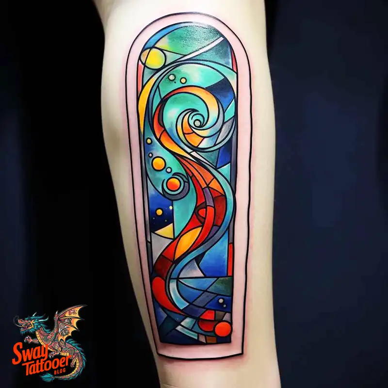 60 Stained Glass Window Tattoo Design Ideas You Can Wear 57 stained glass window tattoo