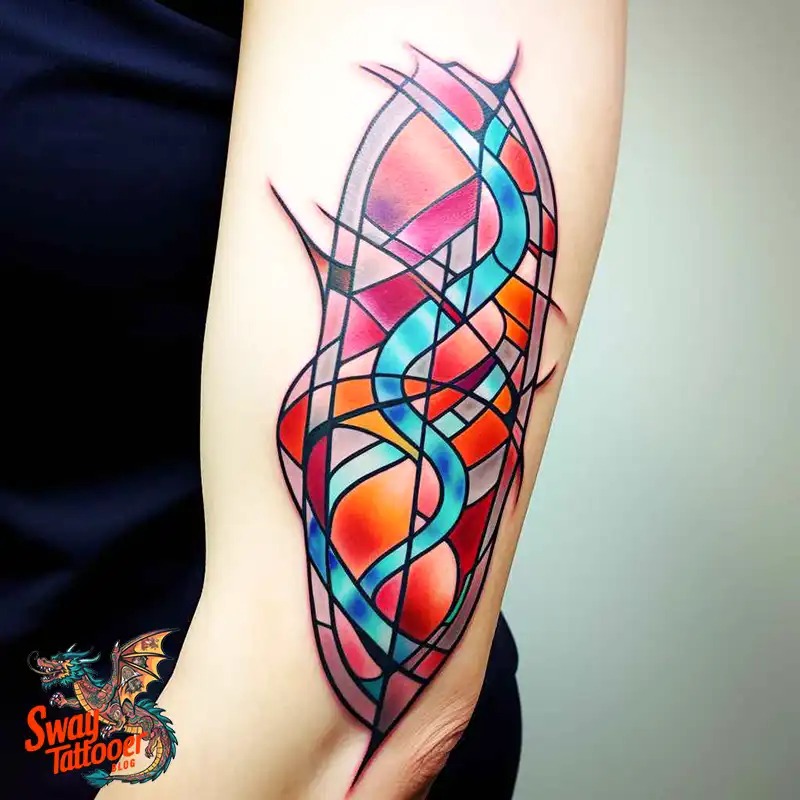 60 Stained Glass Window Tattoo Design Ideas You Can Wear 58 stained glass window tattoo