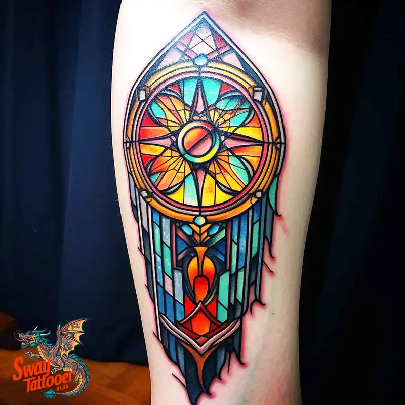 60 Stained Glass Window Tattoo Design Ideas You Can Wear 38 stained glass window tattoo
