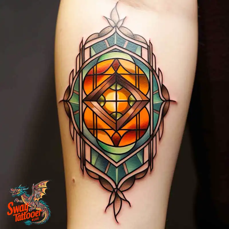 60 Stained Glass Window Tattoo Design Ideas You Can Wear 36 stained glass window tattoo