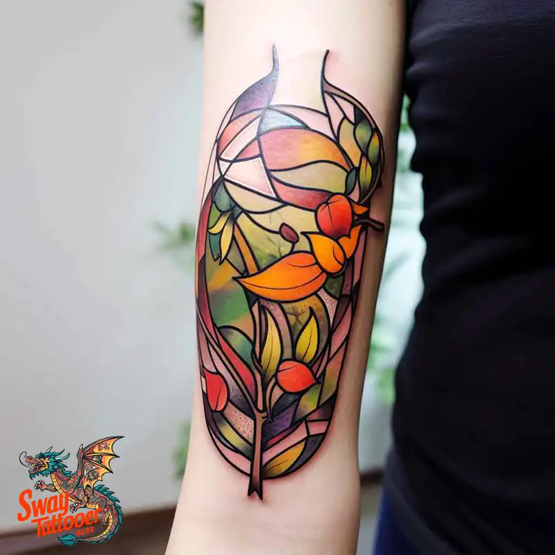 60 Stained Glass Window Tattoo Design Ideas You Can Wear 34 stained glass window tattoo