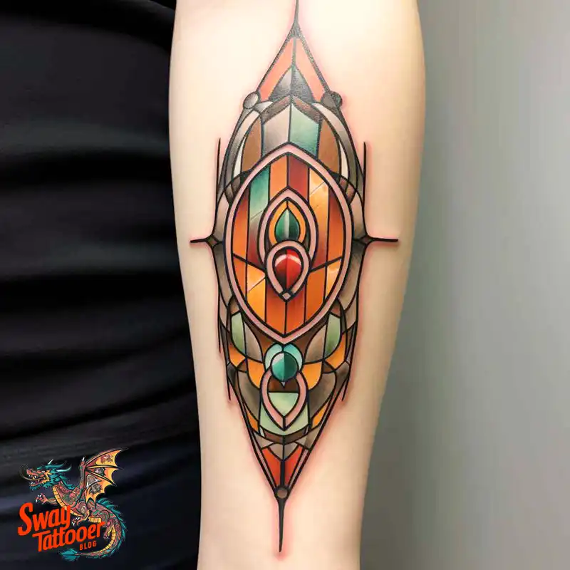60 Stained Glass Window Tattoo Design Ideas You Can Wear 32 stained glass window tattoo
