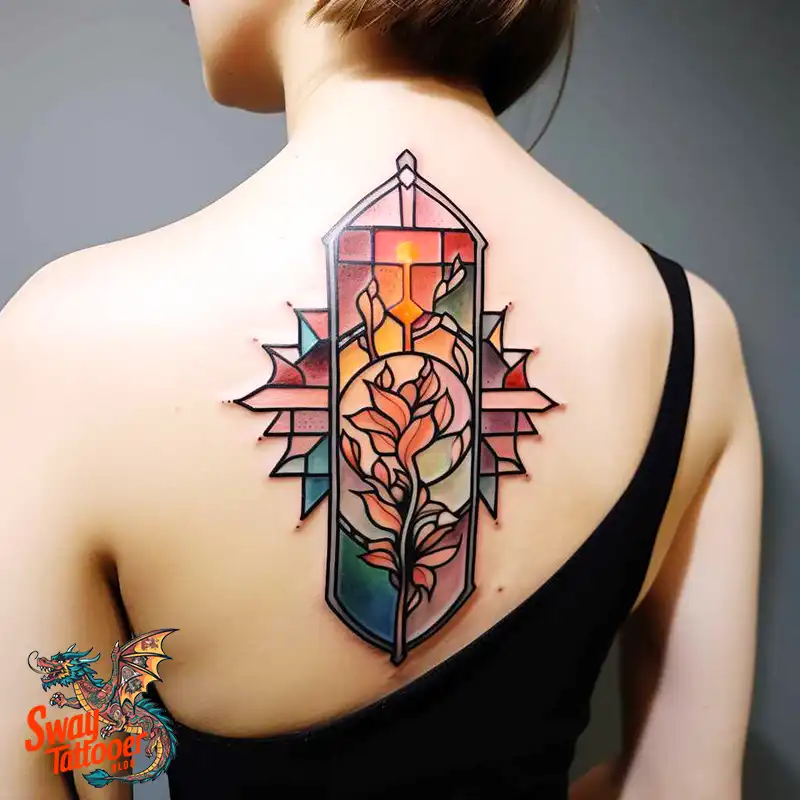 60 Stained Glass Window Tattoo Design Ideas You Can Wear 31 stained glass window tattoo