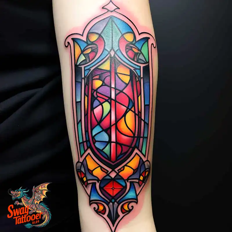 60 Stained Glass Window Tattoo Design Ideas You Can Wear 28 stained glass window tattoo