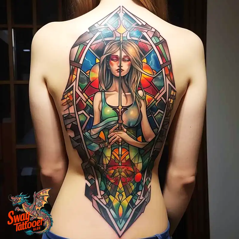 60 Stained Glass Window Tattoo Design Ideas You Can Wear 23 stained glass window tattoo