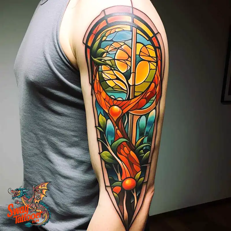 60 Stained Glass Window Tattoo Design Ideas You Can Wear 20 stained glass window tattoo