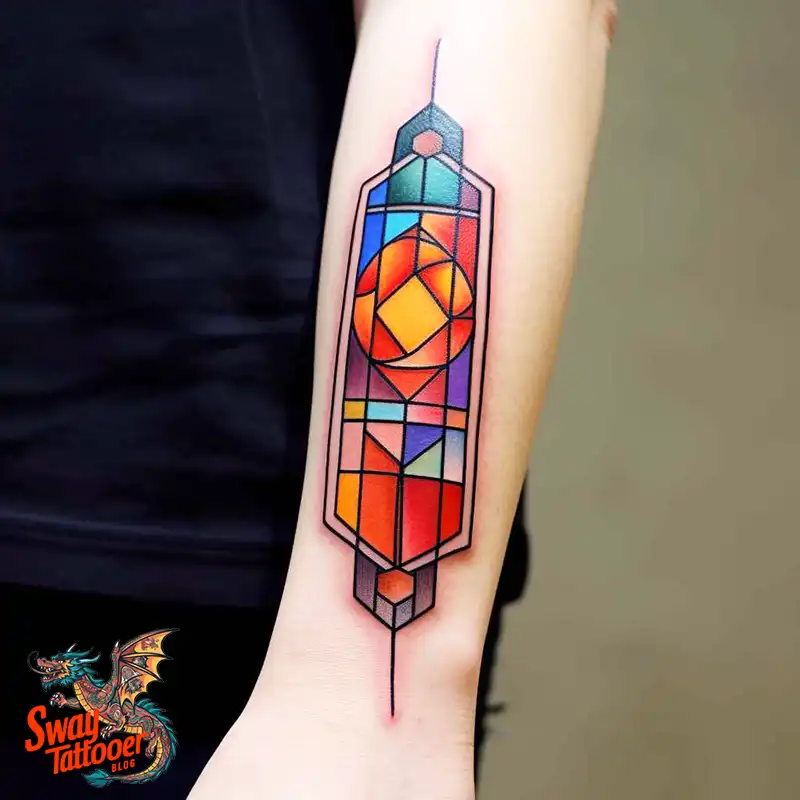 60 Stained Glass Window Tattoo Design Ideas You Can Wear 18 stained glass window tattoo