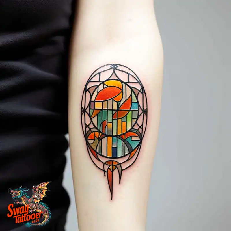 60 Stained Glass Window Tattoo Design Ideas You Can Wear 17 stained glass window tattoo