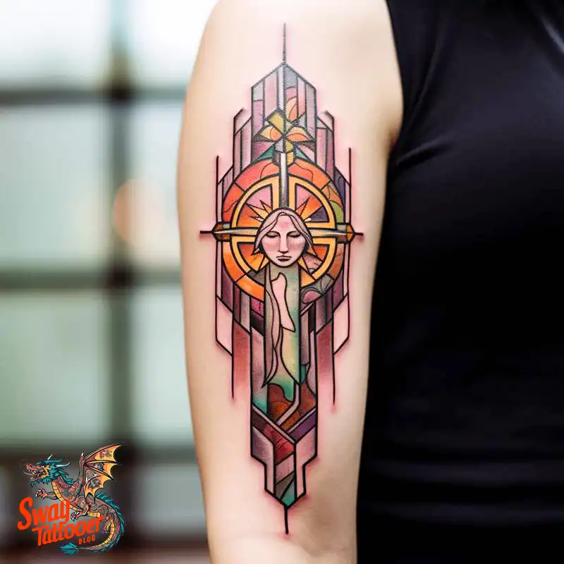 60 Stained Glass Window Tattoo Design Ideas You Can Wear 10 stained glass window tattoo