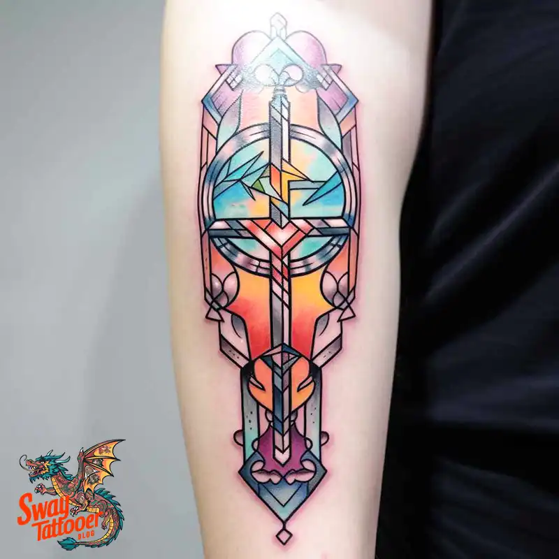 60 Stained Glass Window Tattoo Design Ideas You Can Wear 9 stained glass window tattoo