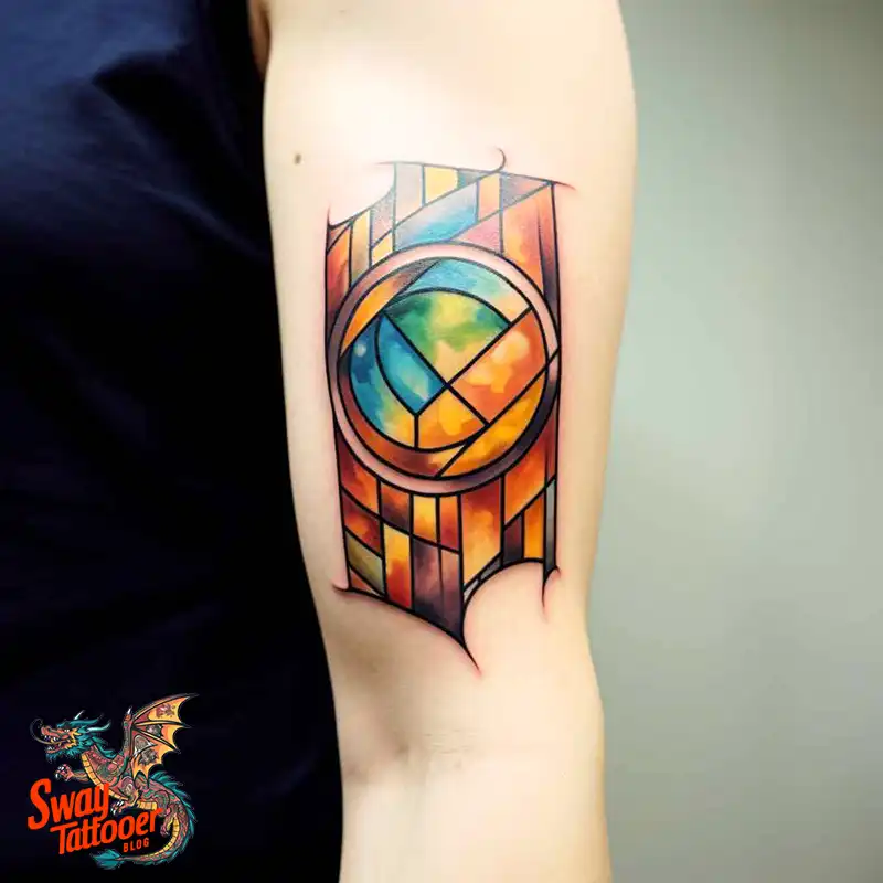 60 Stained Glass Window Tattoo Design Ideas You Can Wear 5 stained glass window tattoo