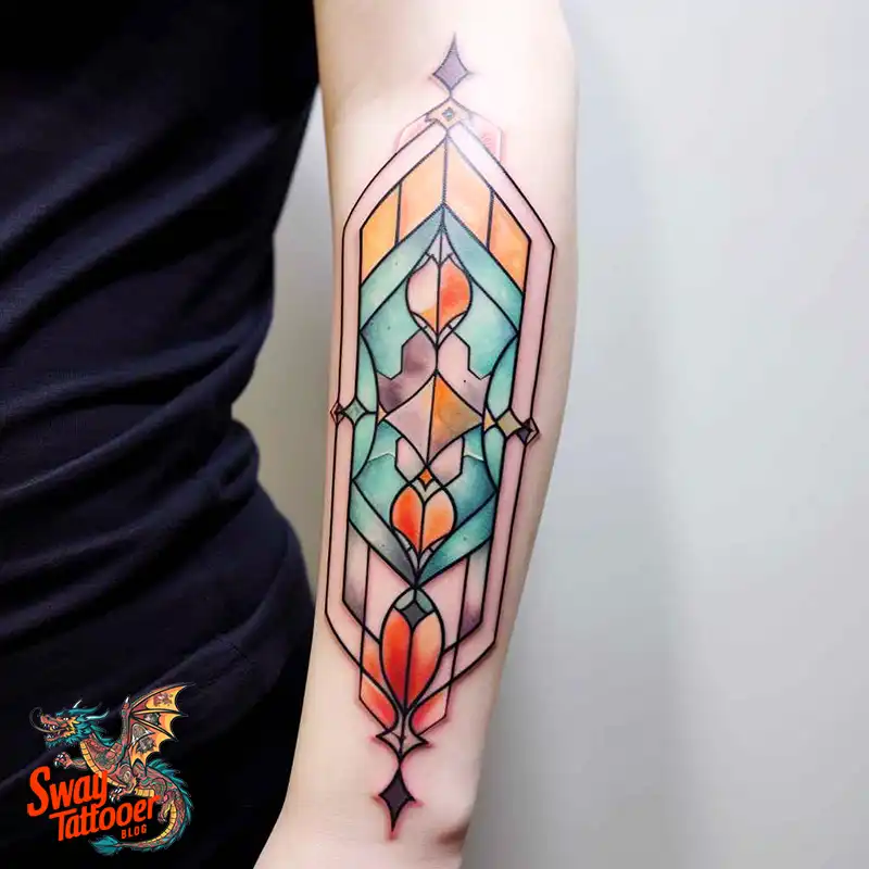 60 Stained Glass Window Tattoo Design Ideas You Can Wear 2 stained glass window tattoo