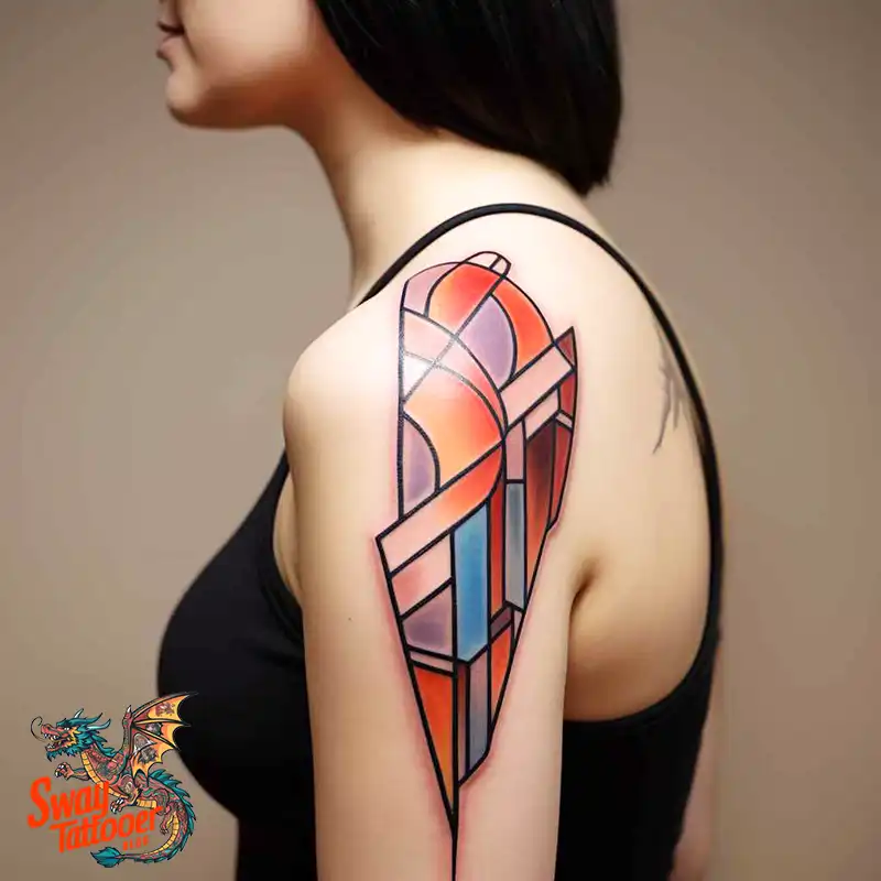 60 Stained Glass Window Tattoo Design Ideas You Can Wear 51 stained glass window tattoo
