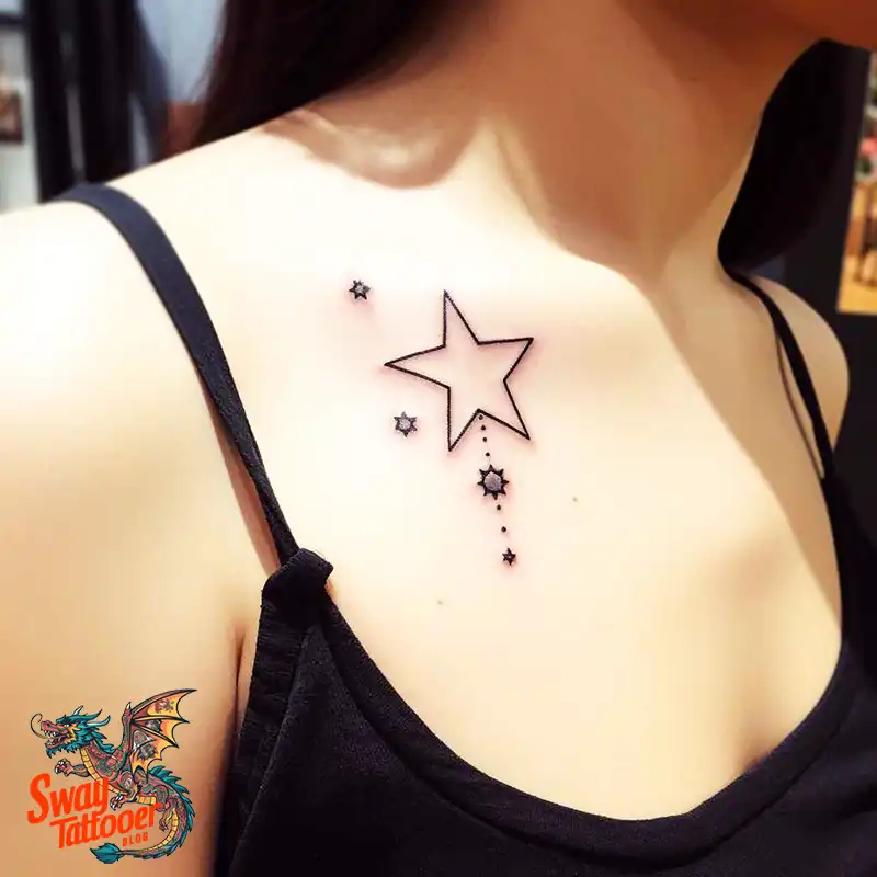 50 Shoulder Star Tattoo Designs: Style with Stellar Ink 53 Shoulder Star Tattoo