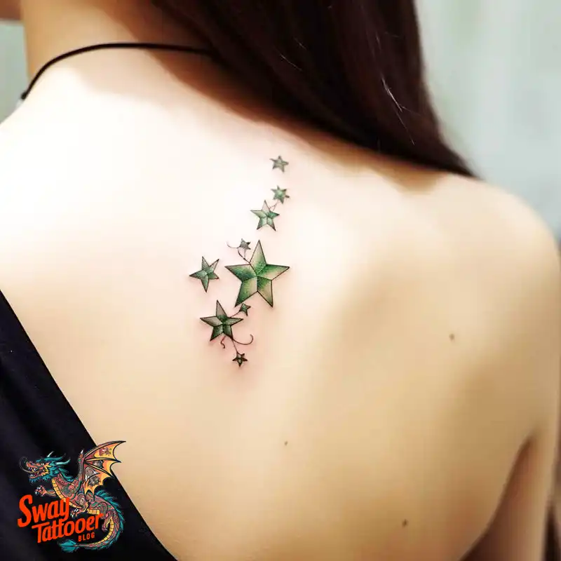 50 Shoulder Star Tattoo Designs: Style with Stellar Ink 39 Shoulder Star Tattoo