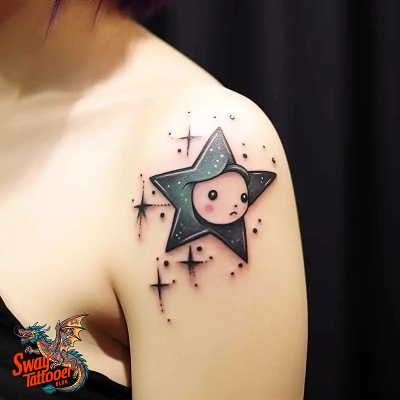 50 Shoulder Star Tattoo Designs: Style with Stellar Ink 52 Shoulder Star Tattoo