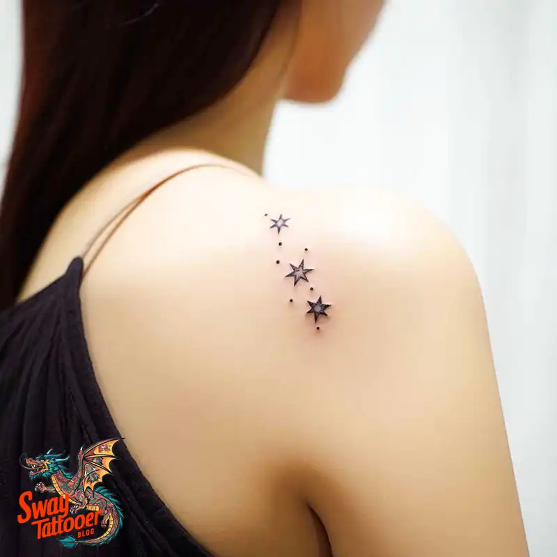 50 Shoulder Star Tattoo Designs: Style with Stellar Ink 23 Shoulder Star Tattoo