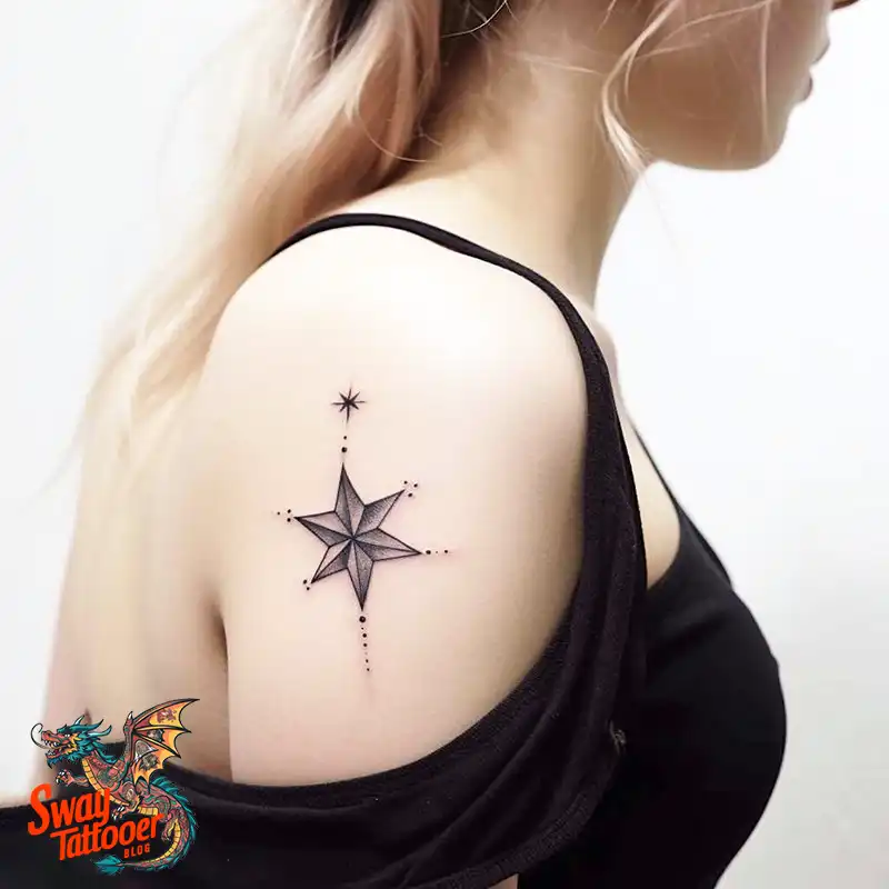 50 Shoulder Star Tattoo Designs: Style with Stellar Ink 22 Shoulder Star Tattoo