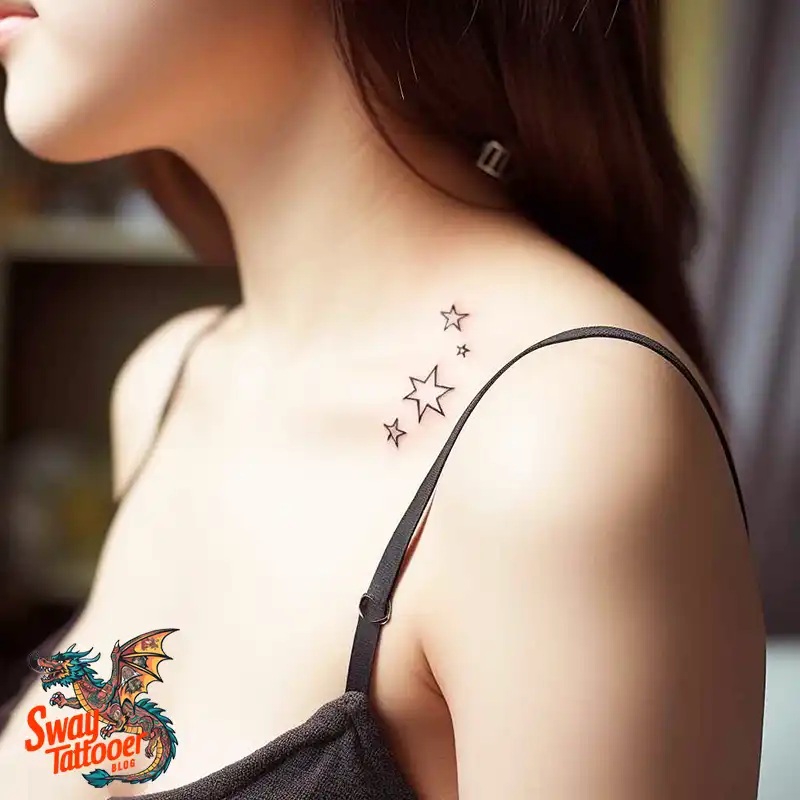 50 Shoulder Star Tattoo Designs: Style with Stellar Ink 18 Shoulder Star Tattoo