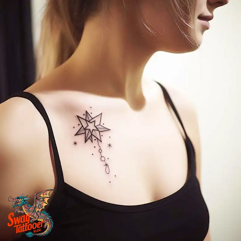 50 Shoulder Star Tattoo Designs: Style with Stellar Ink 17 Shoulder Star Tattoo