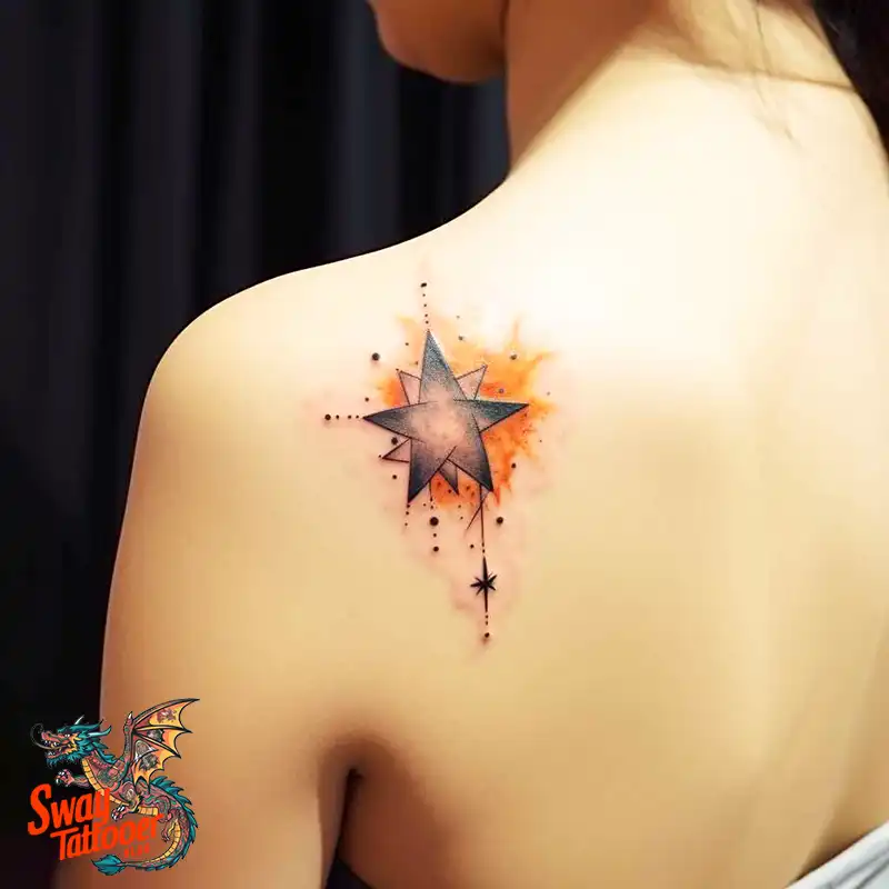 50 Shoulder Star Tattoo Designs: Style with Stellar Ink 8 Shoulder Star Tattoo