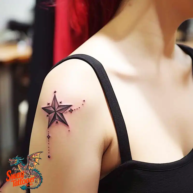 50 Shoulder Star Tattoo Designs: Style with Stellar Ink 5 Shoulder Star Tattoo