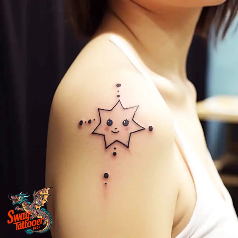 50 Shoulder Star Tattoo Designs: Style with Stellar Ink 49 Shoulder Star Tattoo