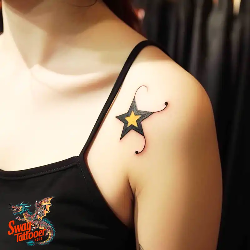 50 Shoulder Star Tattoo Designs: Style with Stellar Ink 1 Shoulder Star Tattoo