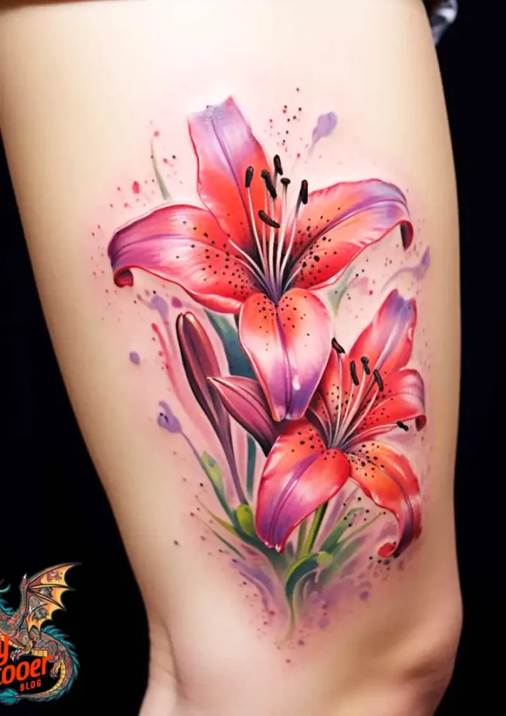 50 Stargazer Lily Tattoos: Beauty and Hidden Meanings 14 Stargazer Lily Tattoo