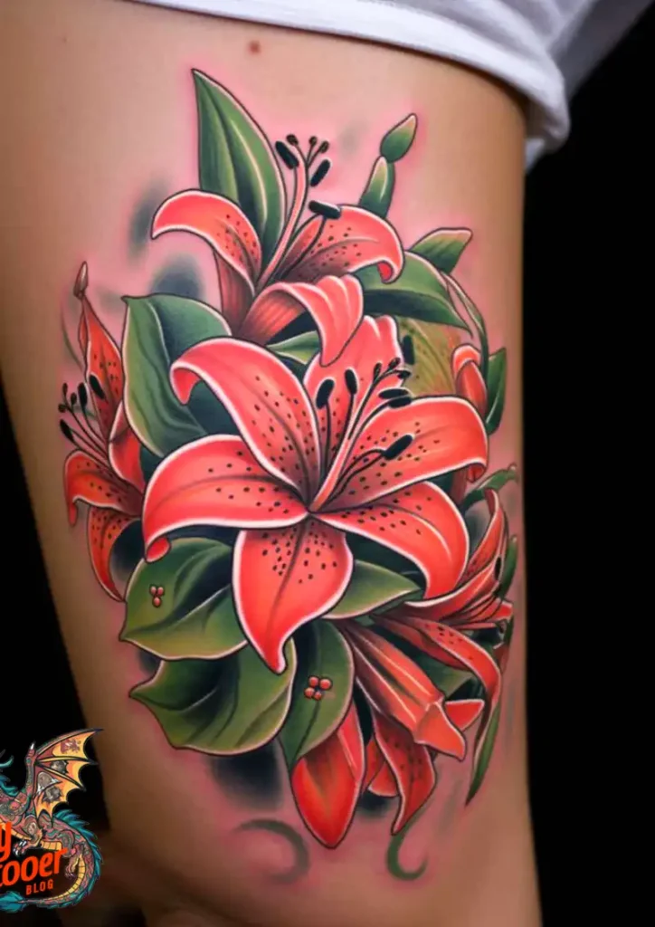 50 Stargazer Lily Tattoos: Beauty and Hidden Meanings 12 Stargazer Lily Tattoo