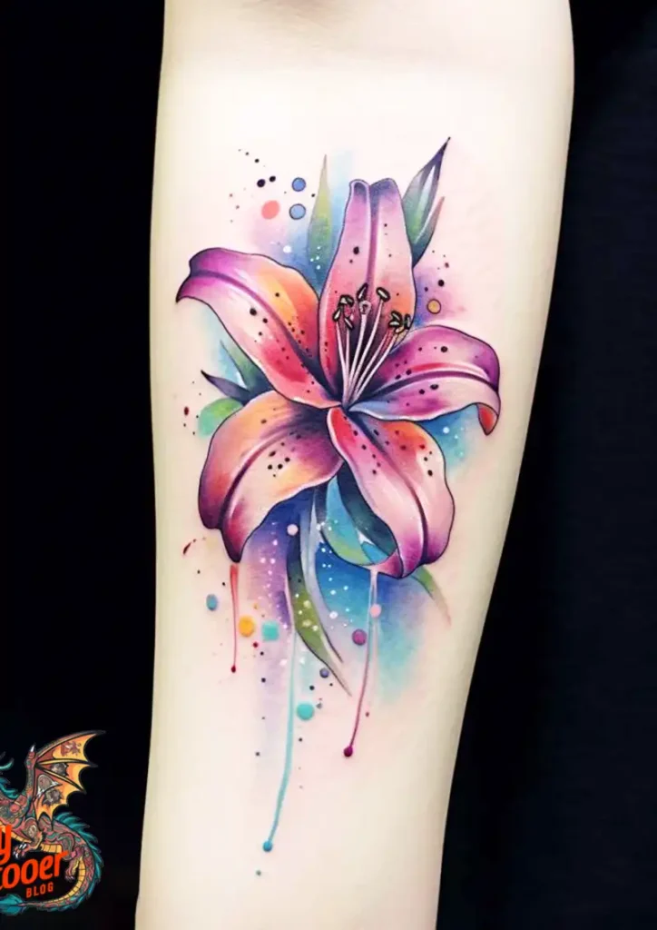 50 Stargazer Lily Tattoos: Beauty and Hidden Meanings 11 Stargazer Lily Tattoo