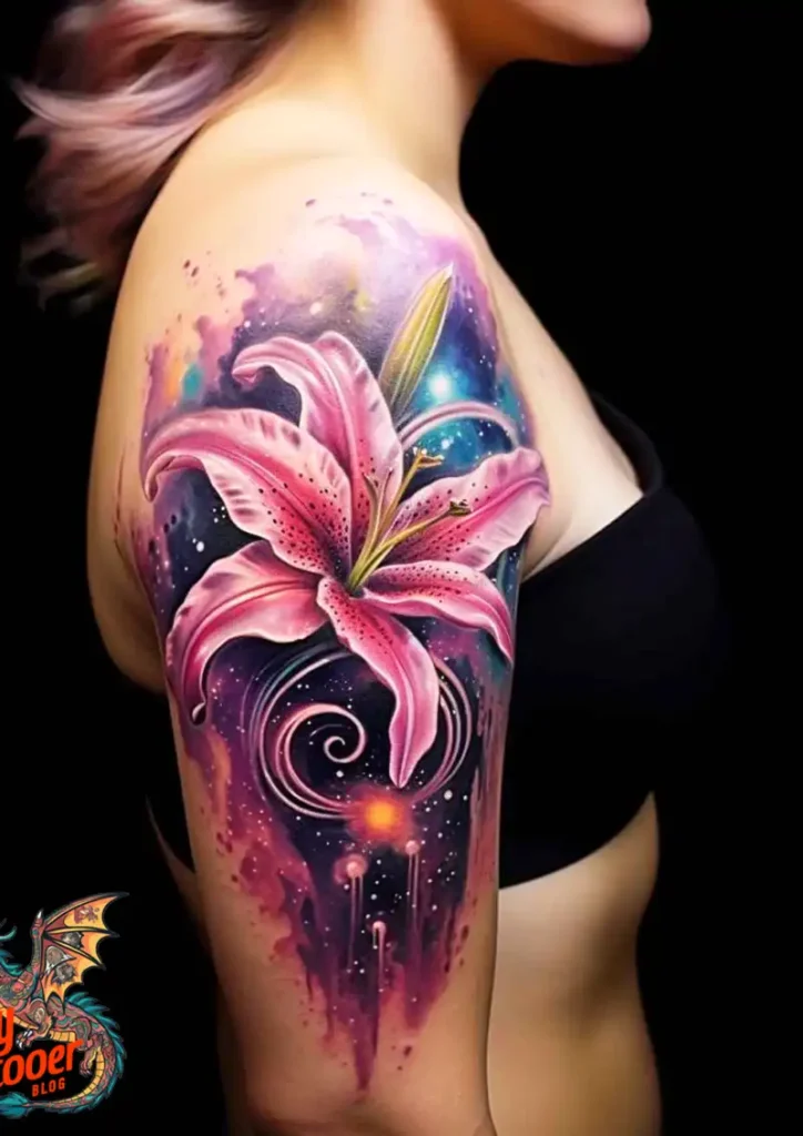 50 Stargazer Lily Tattoos: Beauty and Hidden Meanings 9 Stargazer Lily Tattoo