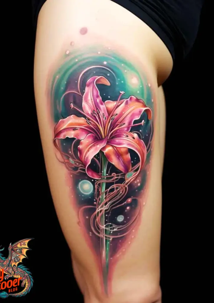 50 Stargazer Lily Tattoos: Beauty and Hidden Meanings 7 Stargazer Lily Tattoo