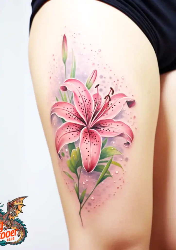 50 Stargazer Lily Tattoos: Beauty and Hidden Meanings 3 Stargazer Lily Tattoo