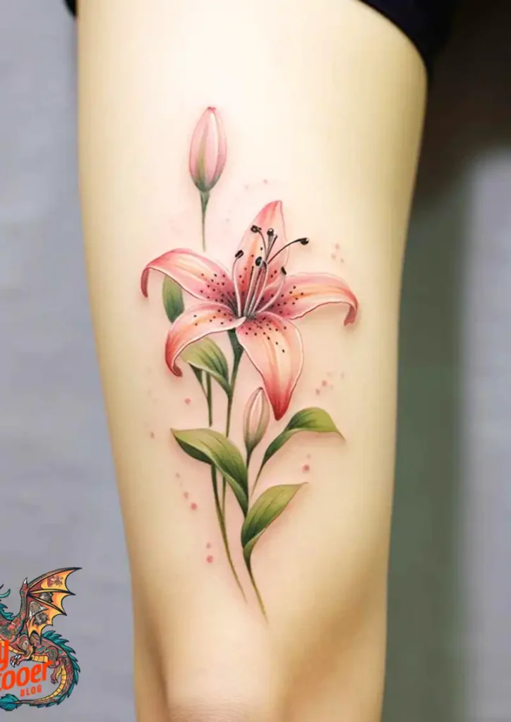 50 Stargazer Lily Tattoos: Beauty and Hidden Meanings 2 Stargazer Lily Tattoo