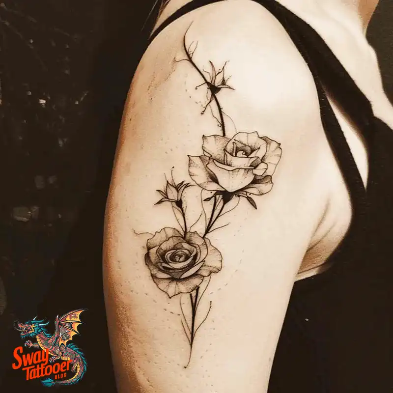 110 Two Roses Tattoo Design Ideas: Symbolism and Beauty 10 2 roses tattoo