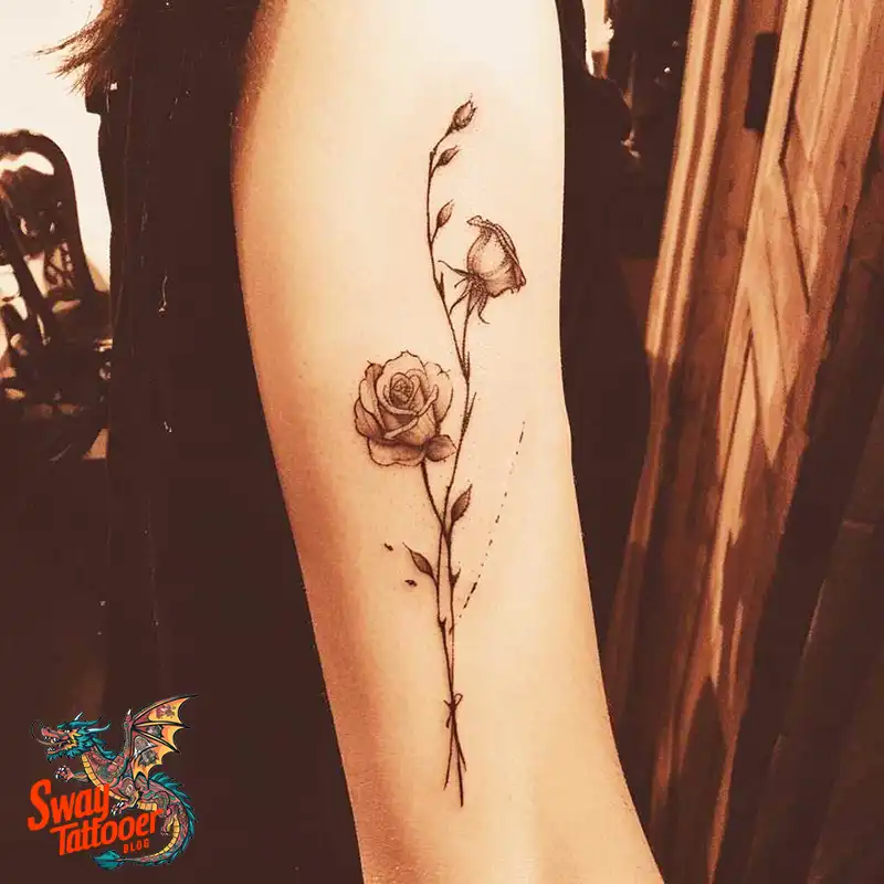 110 Two Roses Tattoo Design Ideas: Symbolism and Beauty 9 2 roses tattoo
