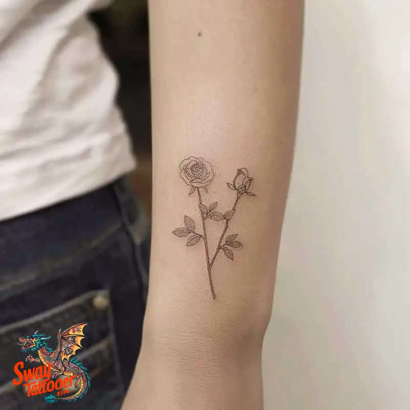 110 Two Roses Tattoo Design Ideas: Symbolism and Beauty 91 two roses tattoo