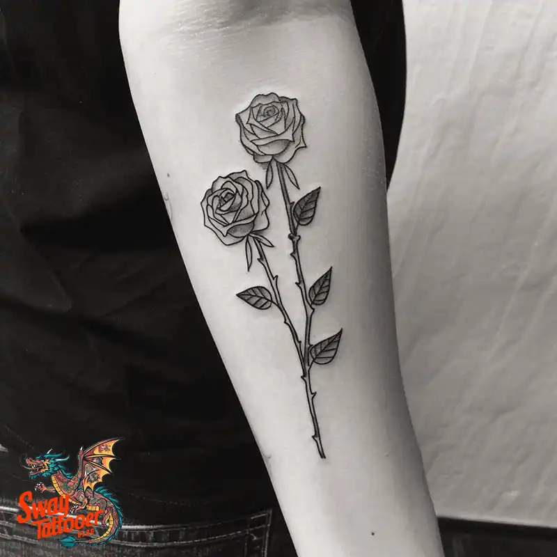 110 Two Roses Tattoo Design Ideas: Symbolism and Beauty 96 two roses tattoo