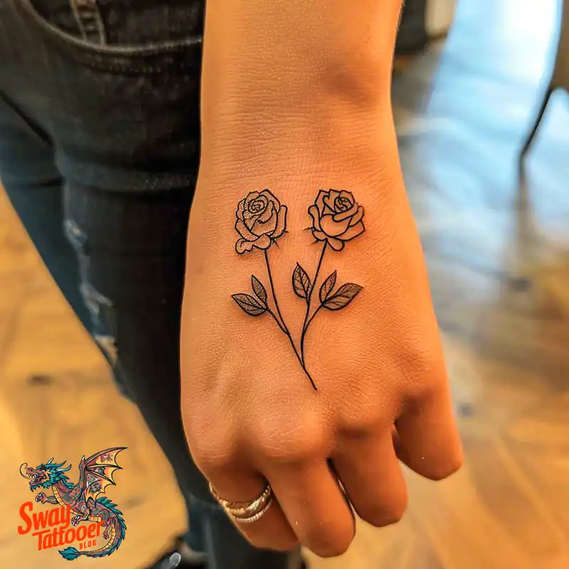 110 Two Roses Tattoo Design Ideas: Symbolism and Beauty 87 two roses tattoo
