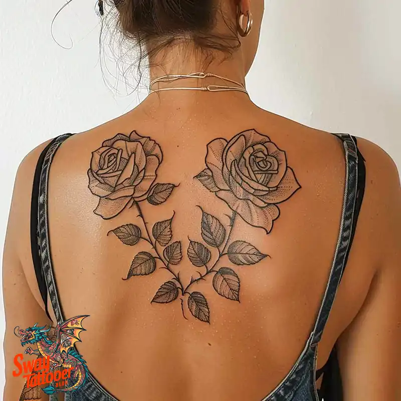 110 Two Roses Tattoo Design Ideas: Symbolism and Beauty 97 two roses tattoo