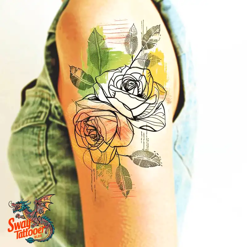 110 Two Roses Tattoo Design Ideas: Symbolism and Beauty 73 two roses tattoo
