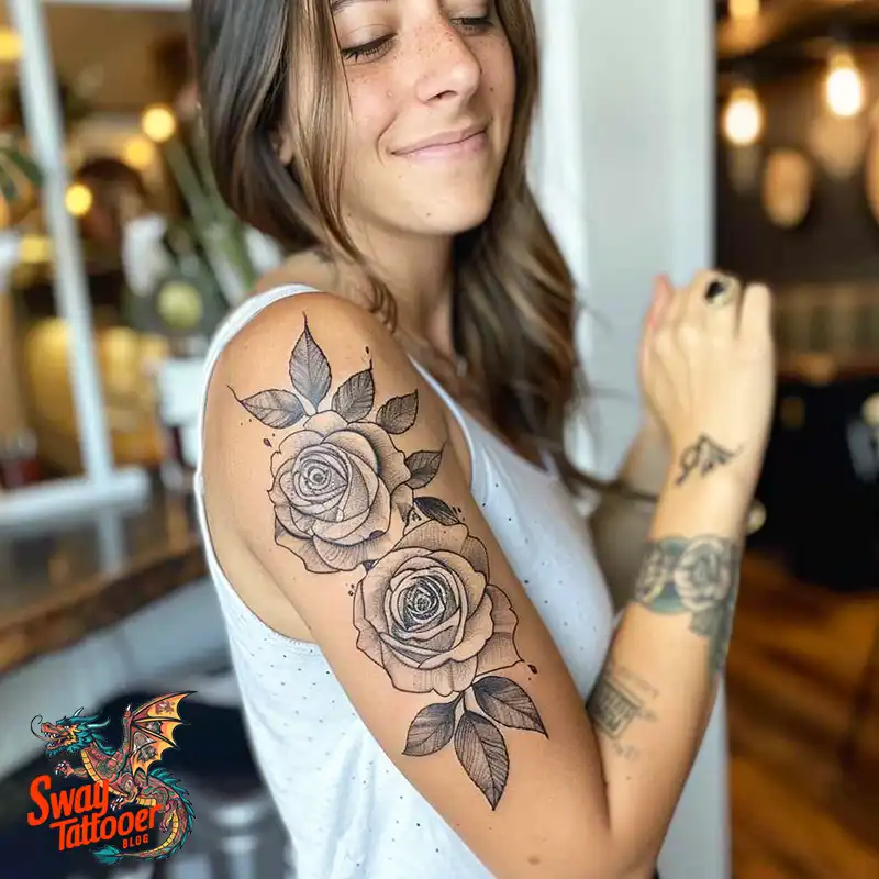 110 Two Roses Tattoo Design Ideas: Symbolism and Beauty 75 two roses tattoo